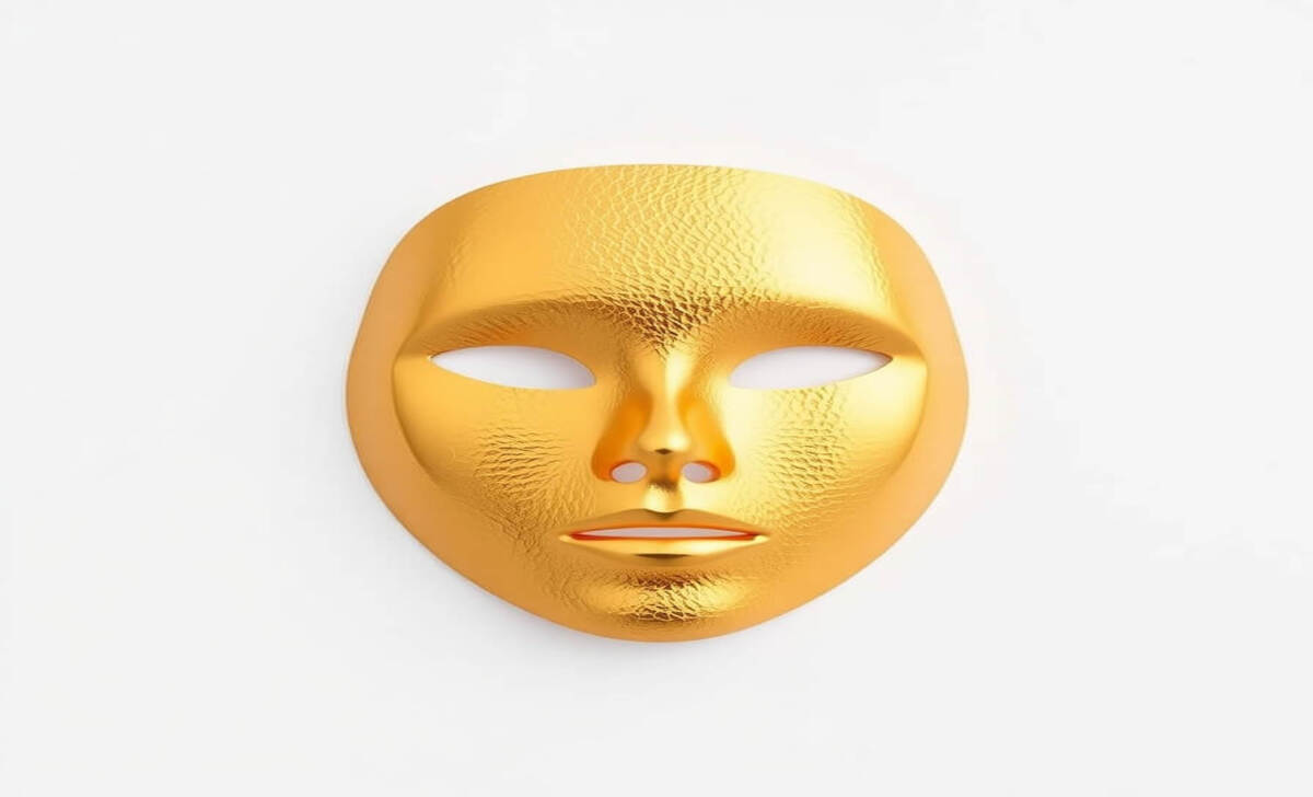 24k Gold Rubber Facial Mask