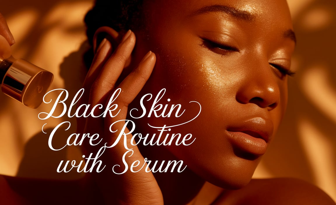 Black Skin Care Routine With Serum