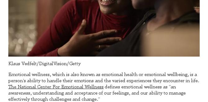 emotional wellness and plan emotional wellness and plan