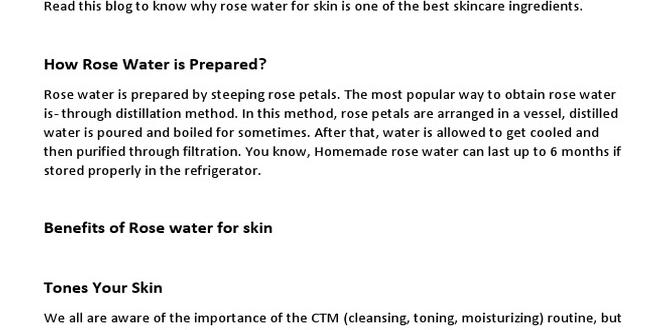 benefits of rose water for body skin benefits of rose water for body skin